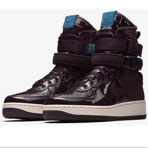 Special force AF 1, purple high tops, like new!
